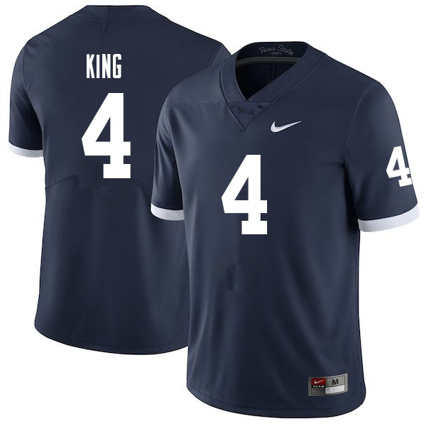 Men #4 Kalen King Penn State Nittany Lions College Football Jerseys Sale-Retro